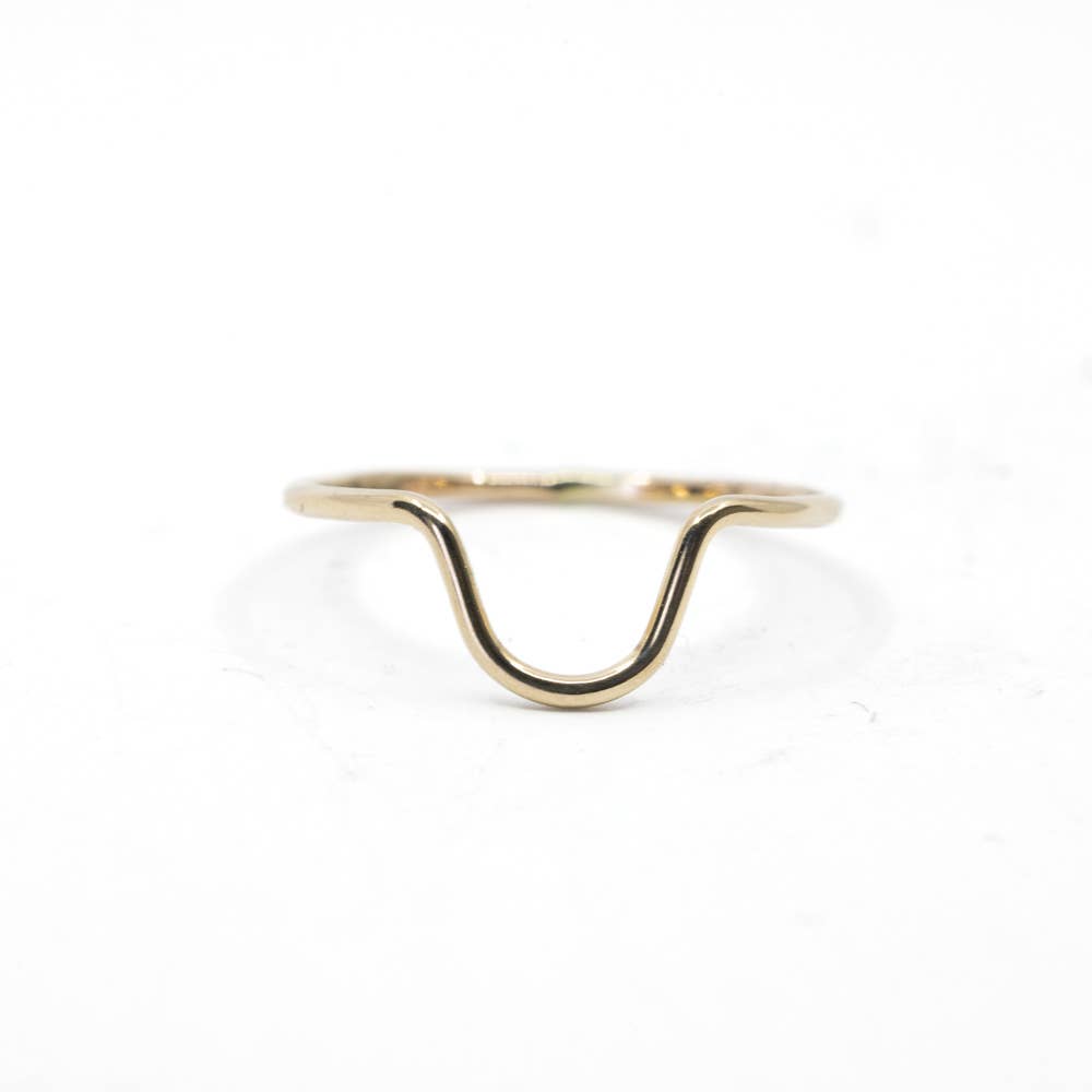 Curved Gold-Filled Stacking Ring
