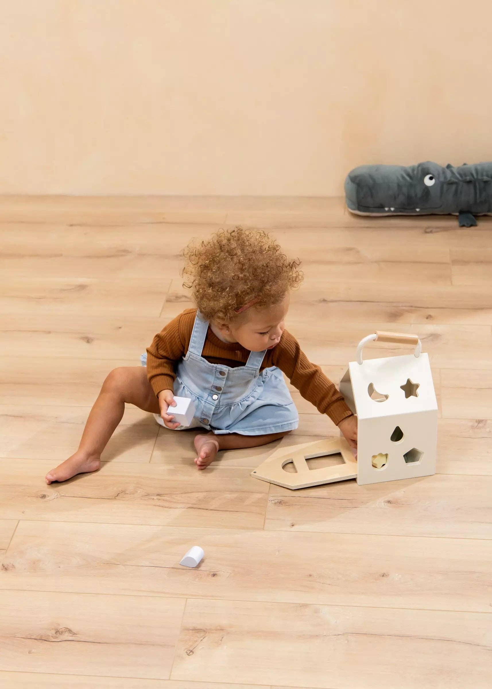Wooden Shape Sorting House
