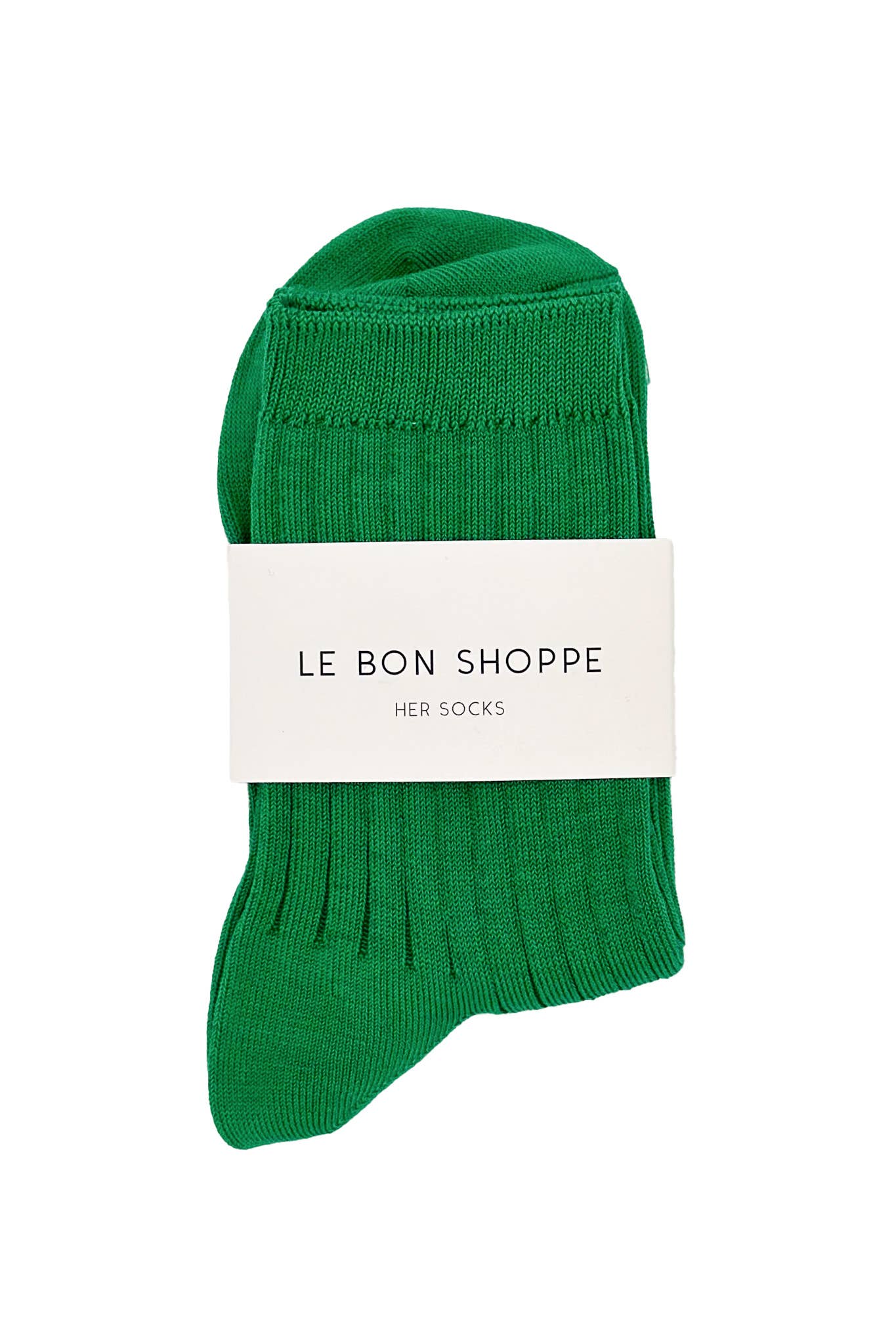 Mercerized Cotton Ribbed Socks in Porcelain