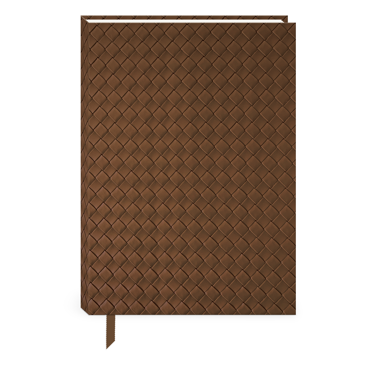 Woven Vegan Leather Journal – Brown