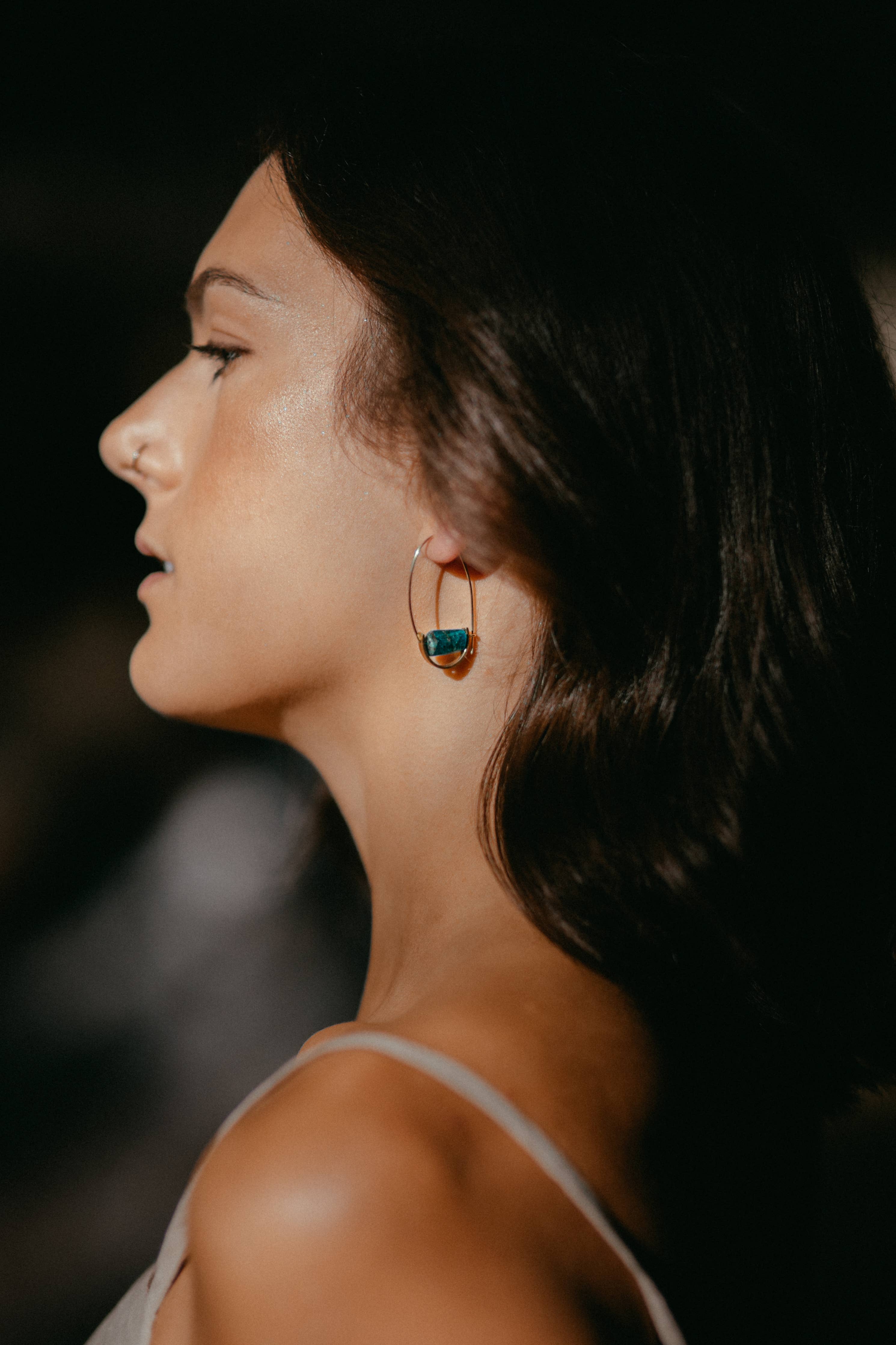 Belen Minimalist Earrings - Prehnite
