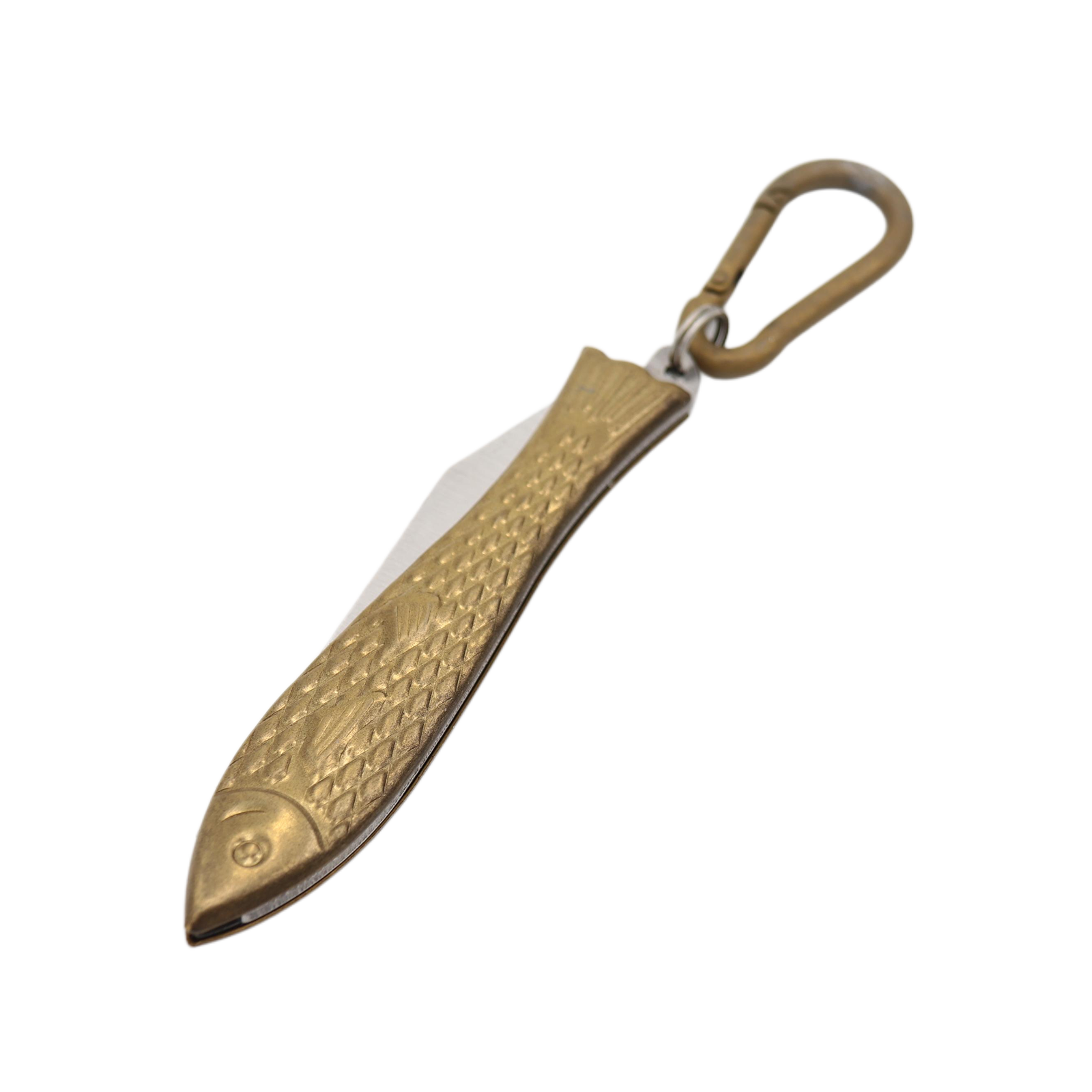 Pocket Fish Knife Keychain - Gold
