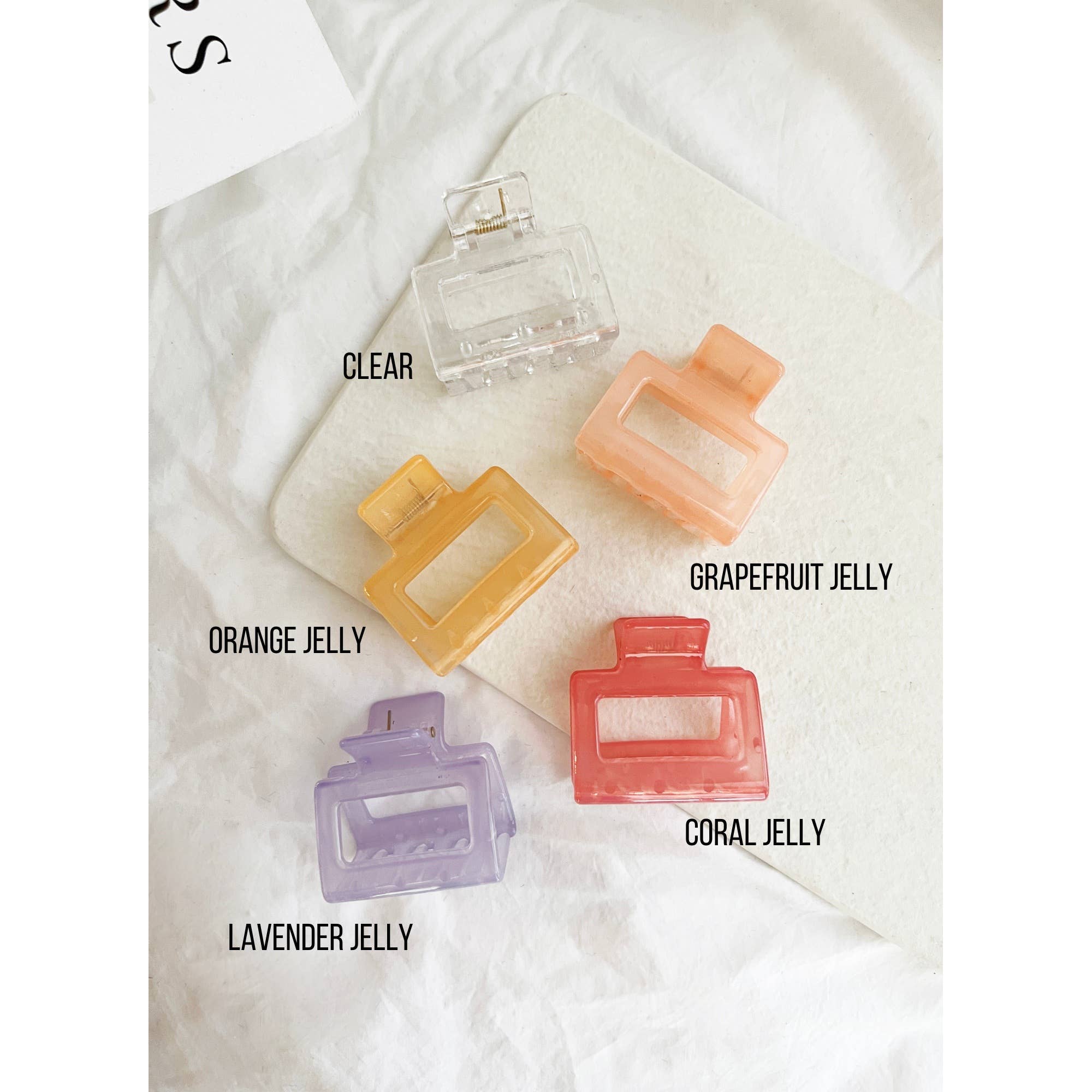 Gold Jelly Hair Clip - 2 Inch