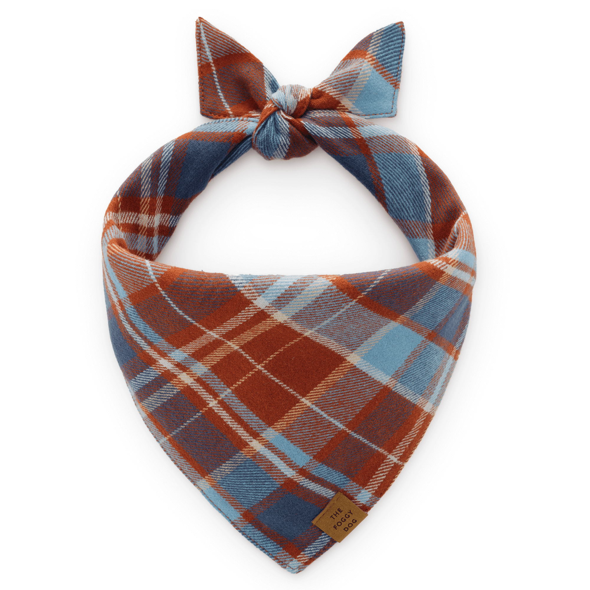 Maple Plaid Flannel Dog Bandana - Medium