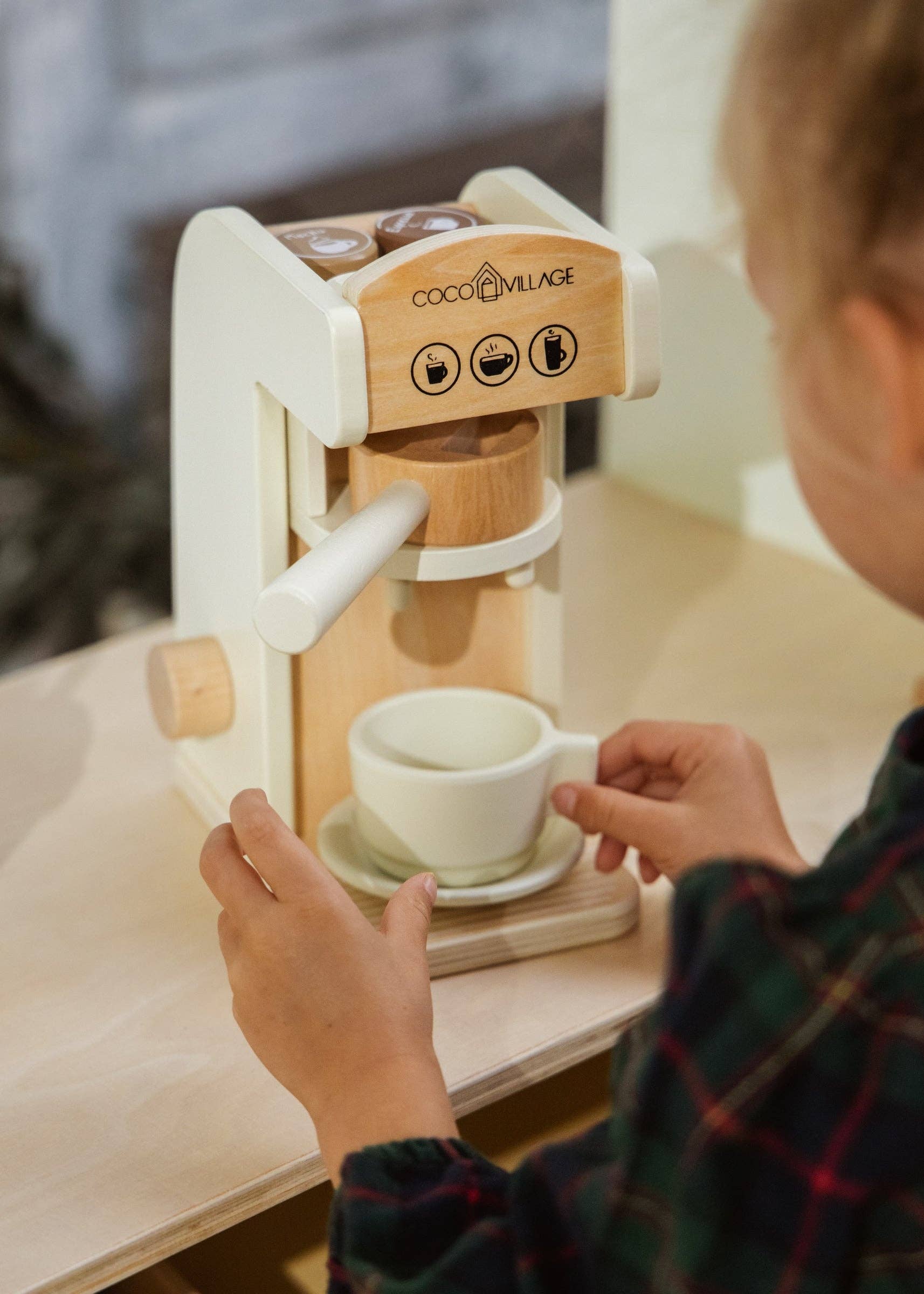 Wooden Coffee Maker Play Set