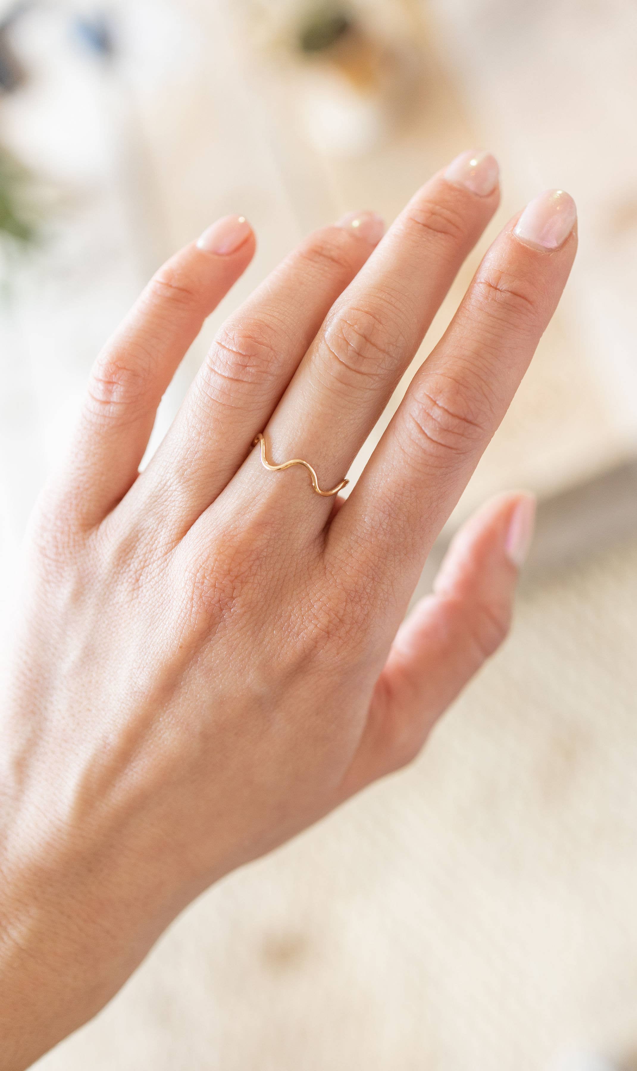 Gold Wiggle Ring in 14K Gold Filled - Size 7