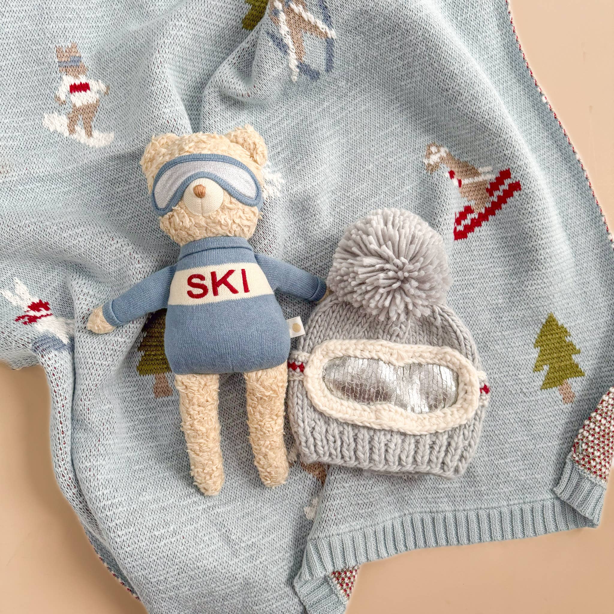 Blanket Ski Cotton Kids Baby Decor Snowboard Winter