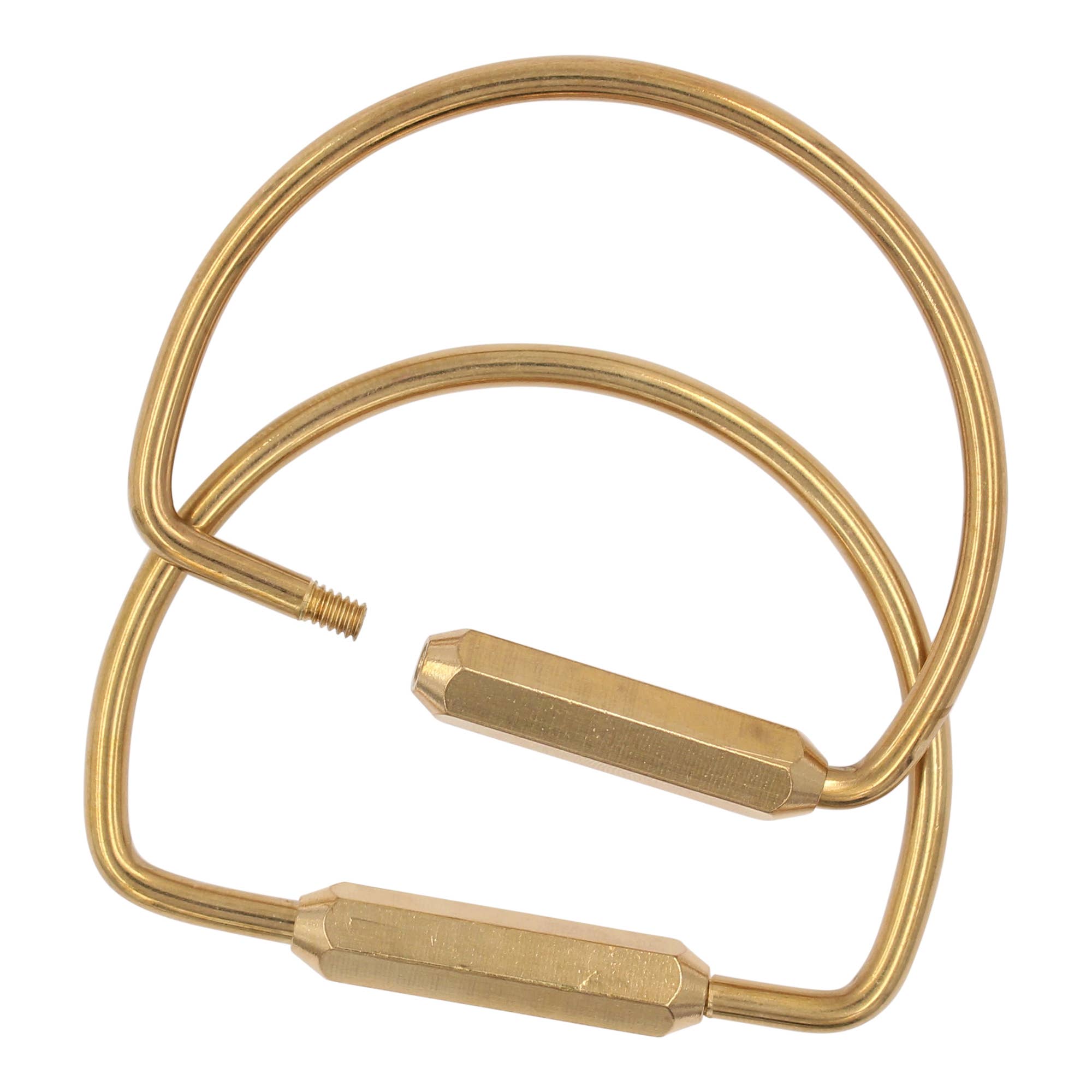 Brass D-Ring Keychain with Screw Closure