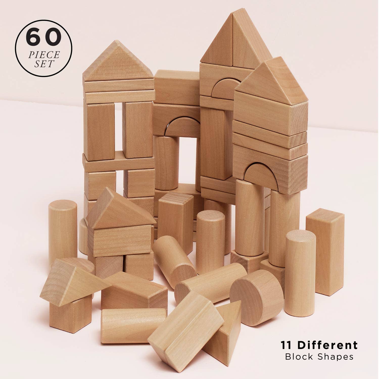 Natural Wood Building Blocks
