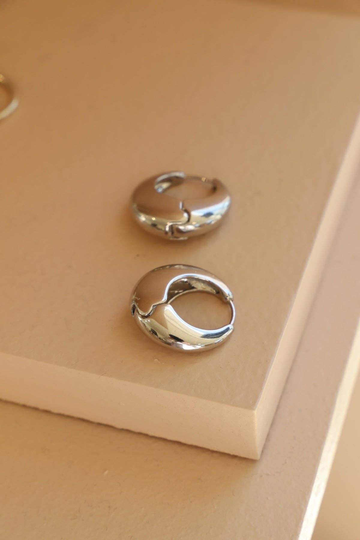 Amalfi Chunky Silver Hoop Earrings