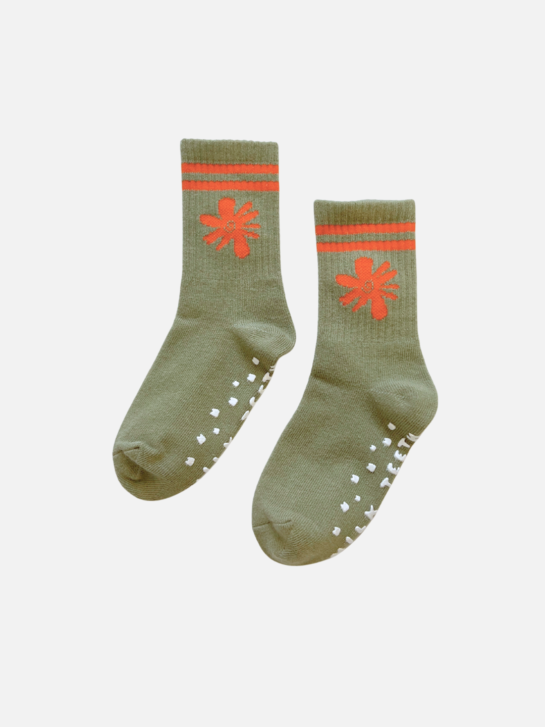Ribbed Grip Sock – Flower (Kids)
