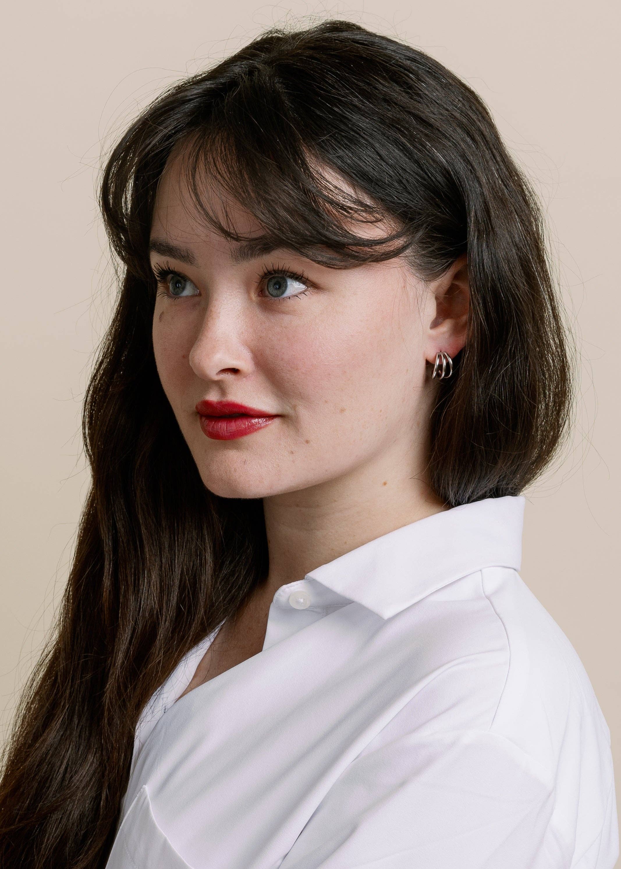 Eden Huggie Earring - Silver: Silver