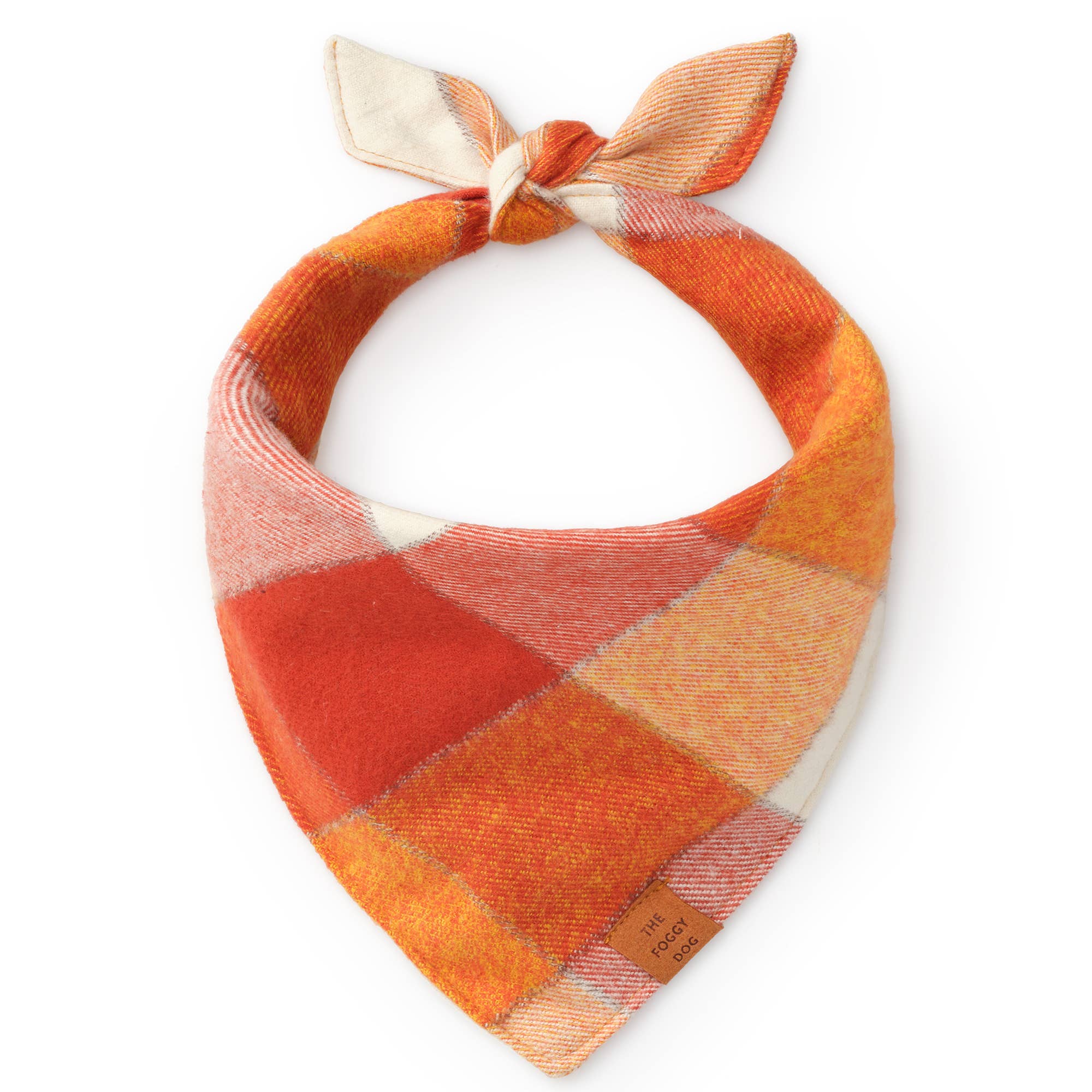 Pumpkin Spice Flannel Dog Bandana - Large