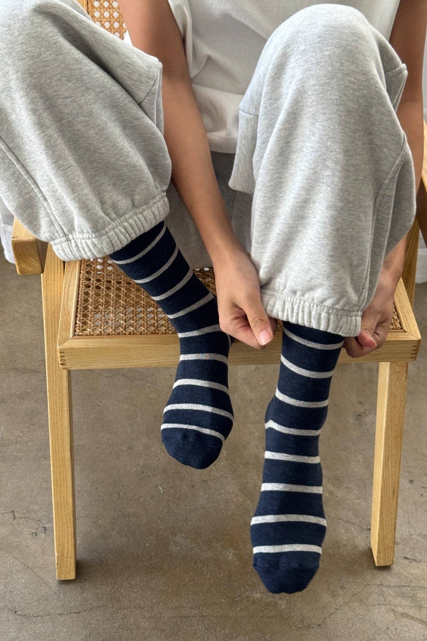 Wally Striped Crew Socks