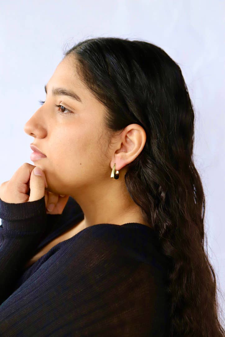 Olana Brass Hoop Earrings