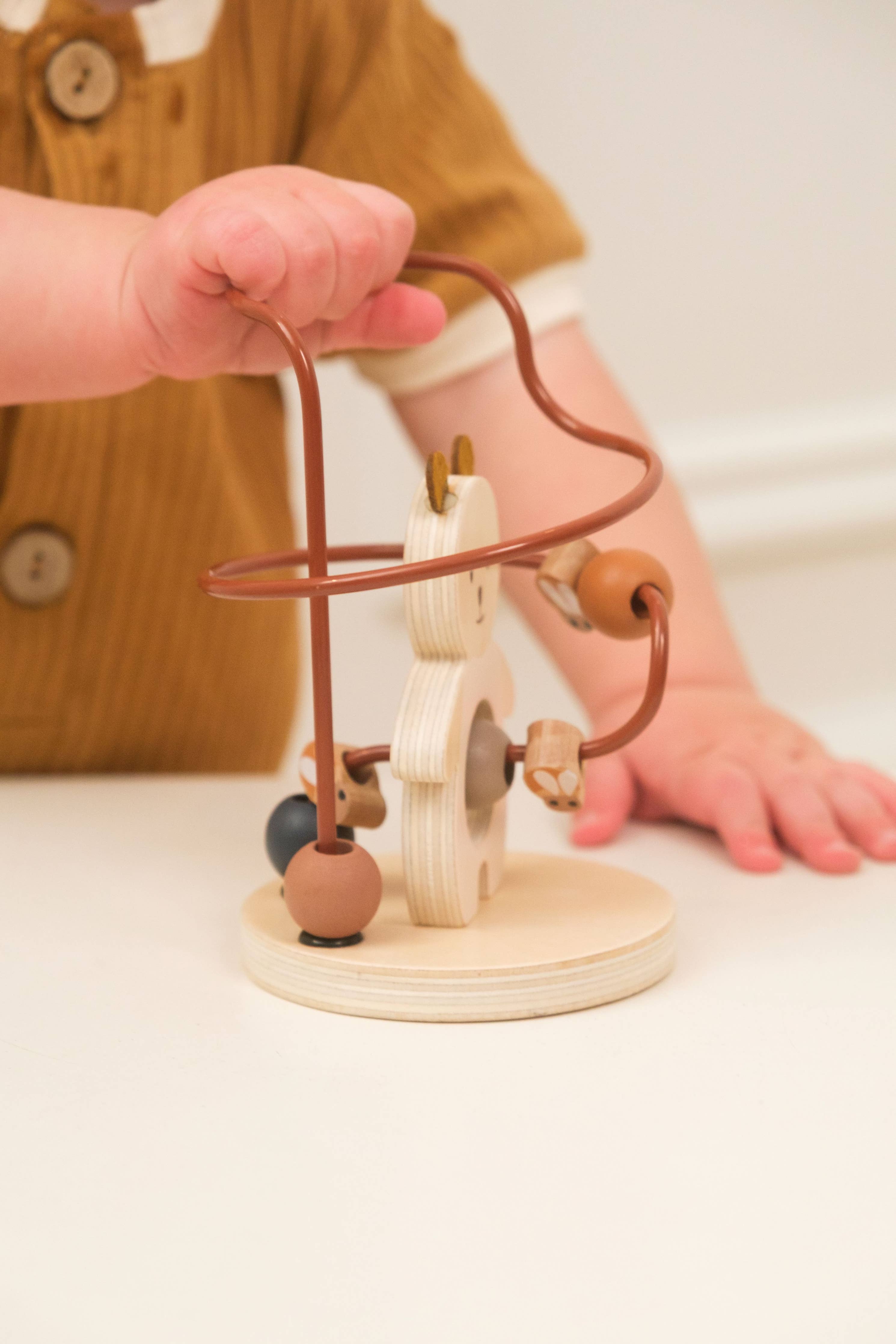 Wooden Marcel Bear Bead Maze