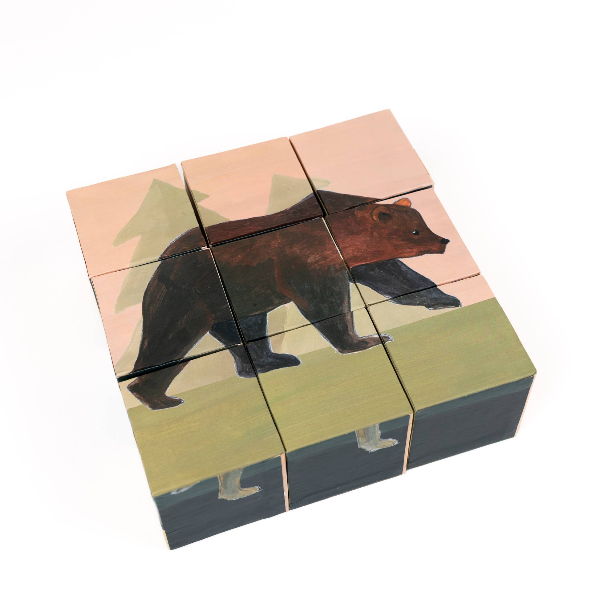 Forest Animal Puzzle Cube Set
