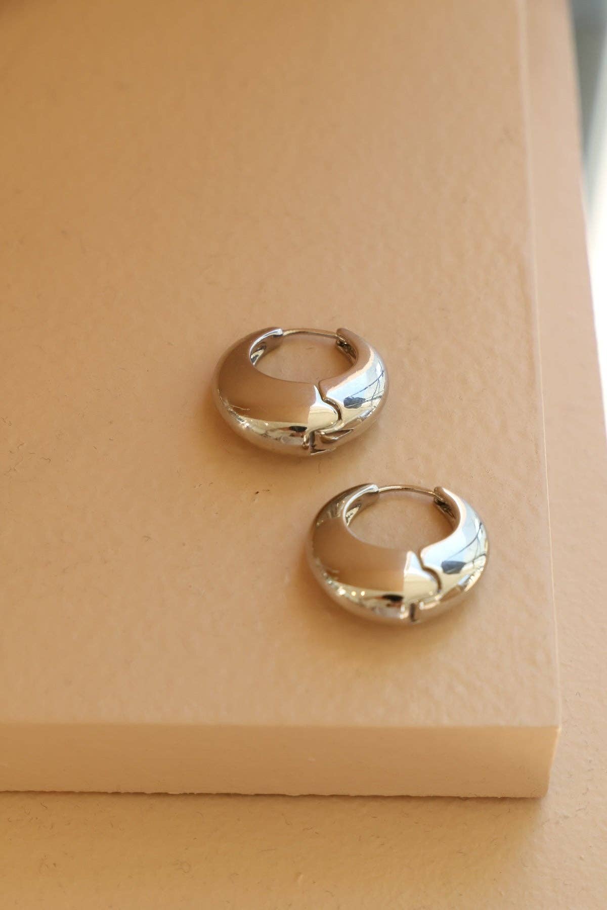 Amalfi Chunky Silver Hoop Earrings