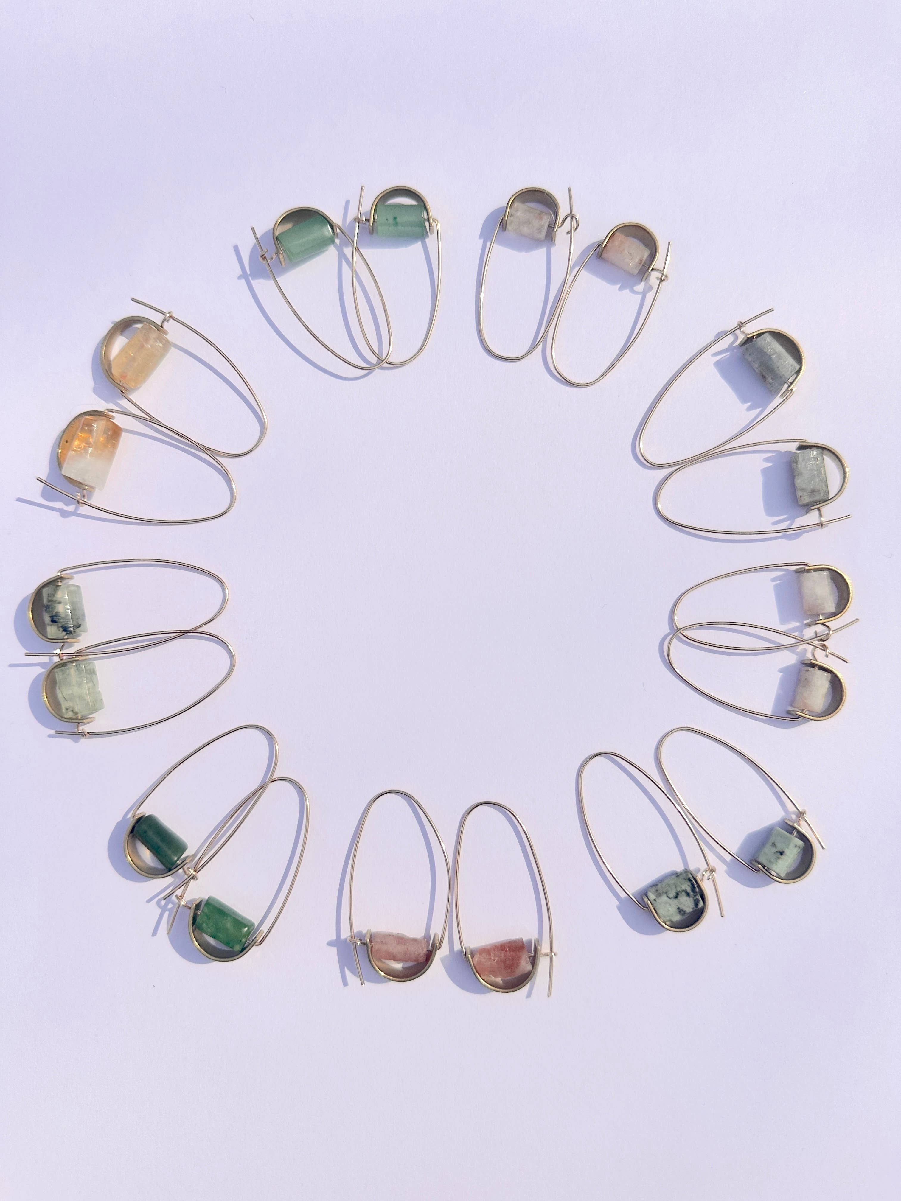 Belen Minimalist Earrings - Prehnite