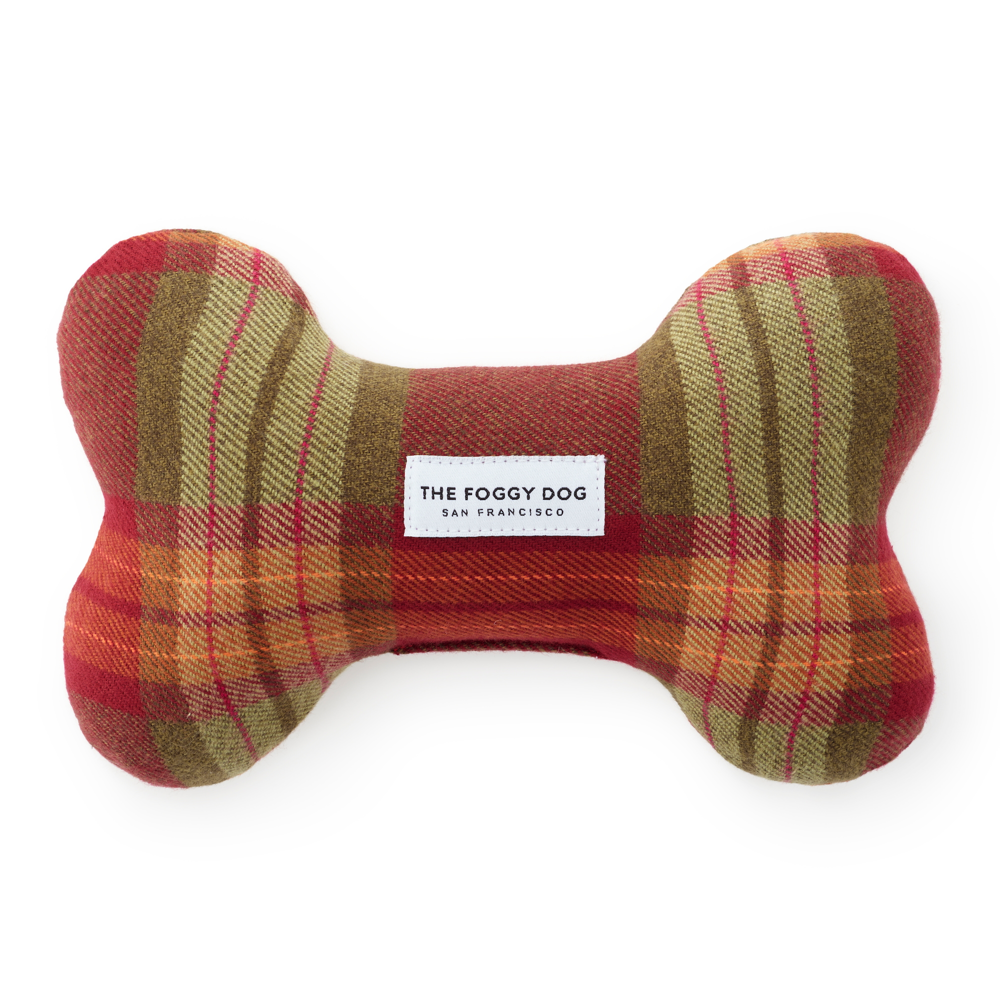Plaid Flannel Dog Squeaky Toy