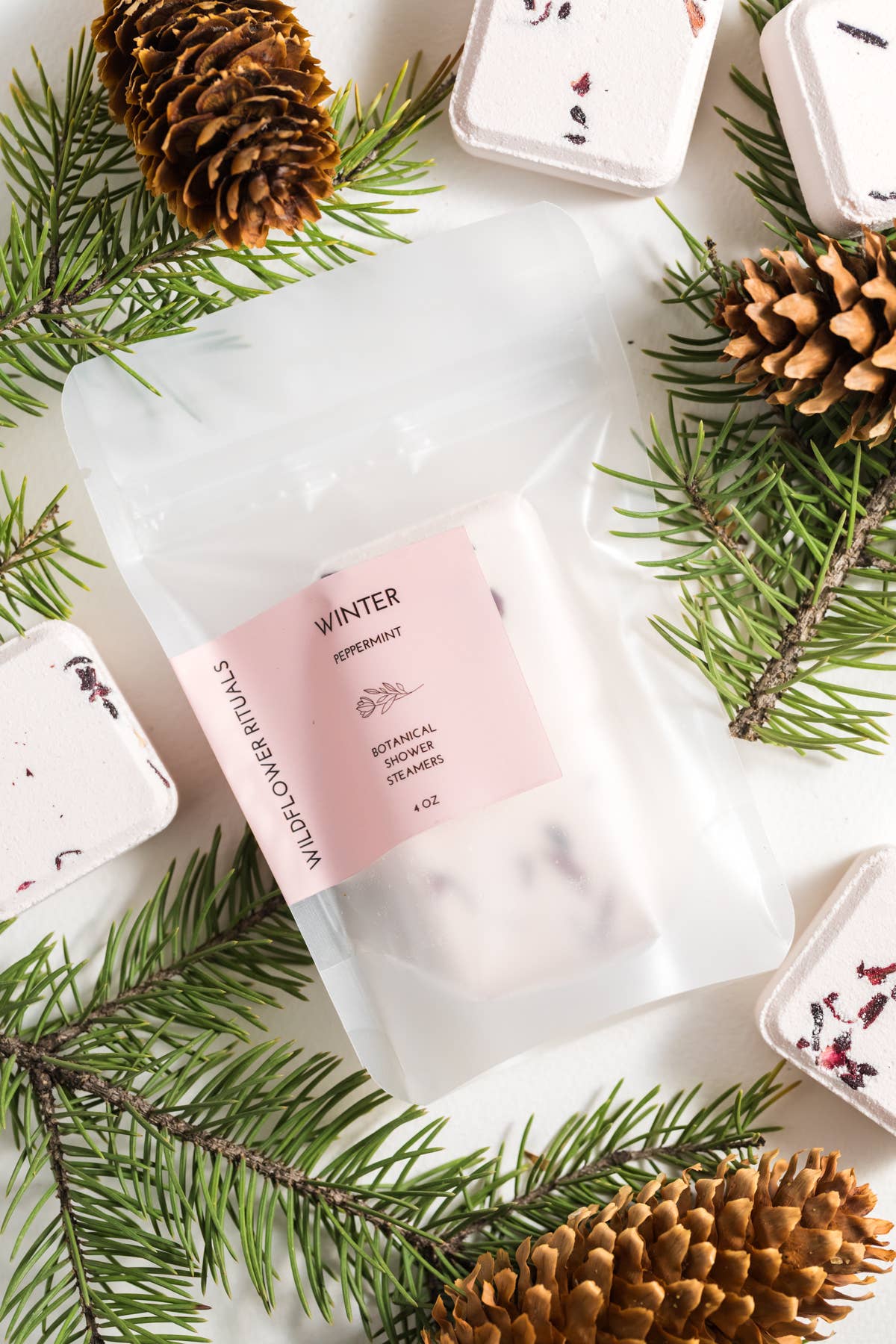 Winter Botanical Shower Steamers – Peppermint