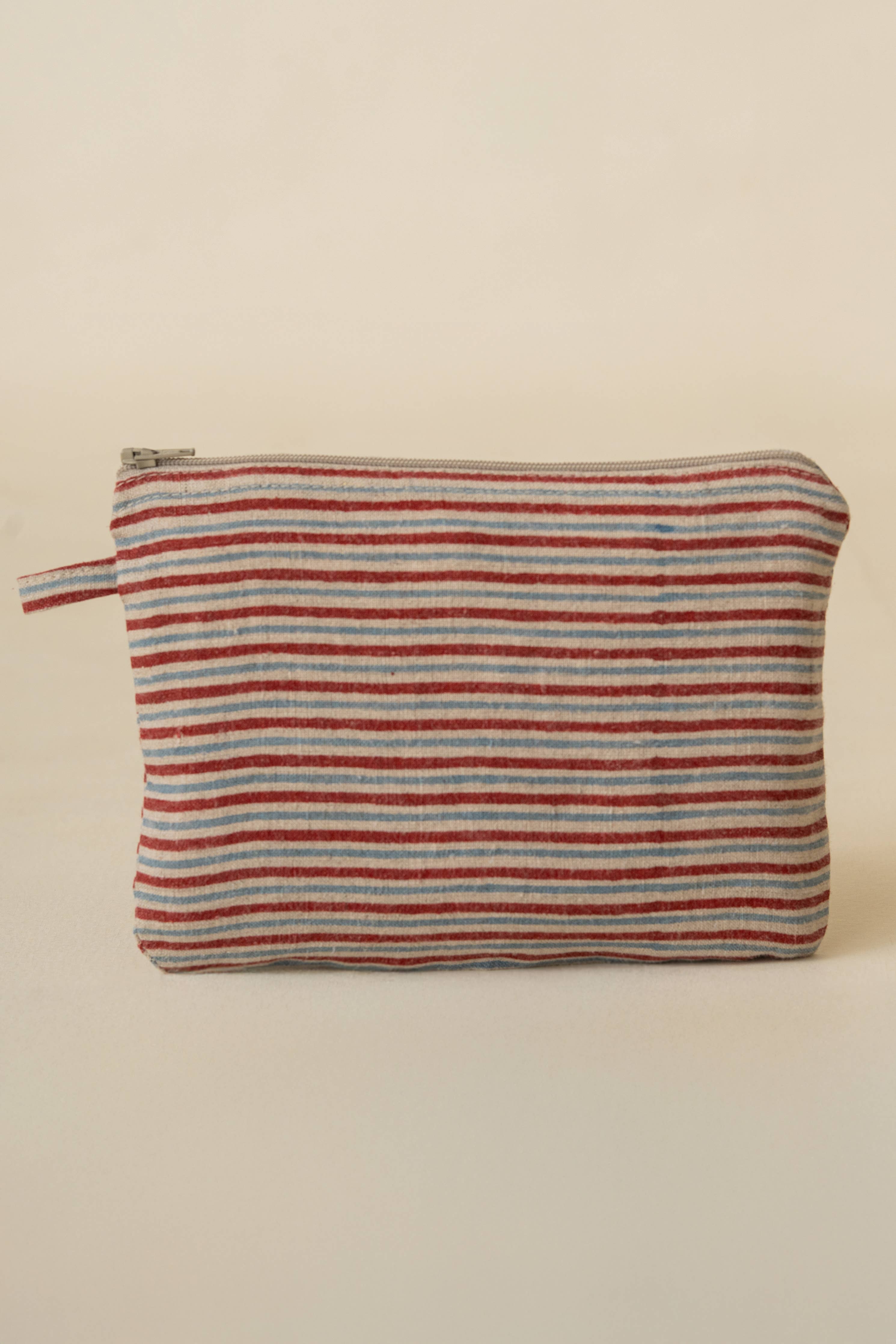 Yarn-Dyed Vasara Linen Small Pouch