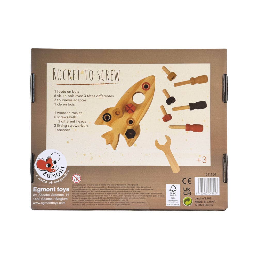 Rocket to Assemble Wooden Toy Set