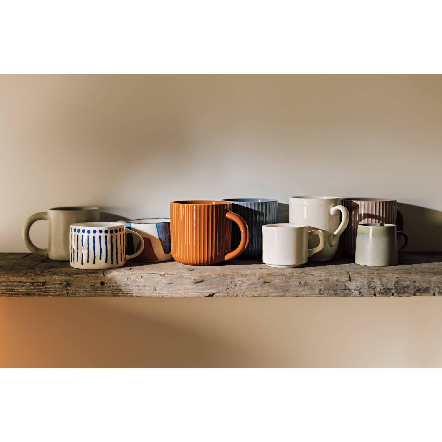Cognac Fluted Stoneware Mug