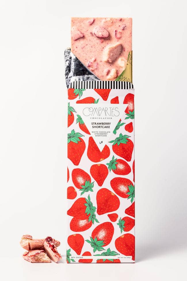 Compartés Strawberry Shortcake White Chocolate Bar