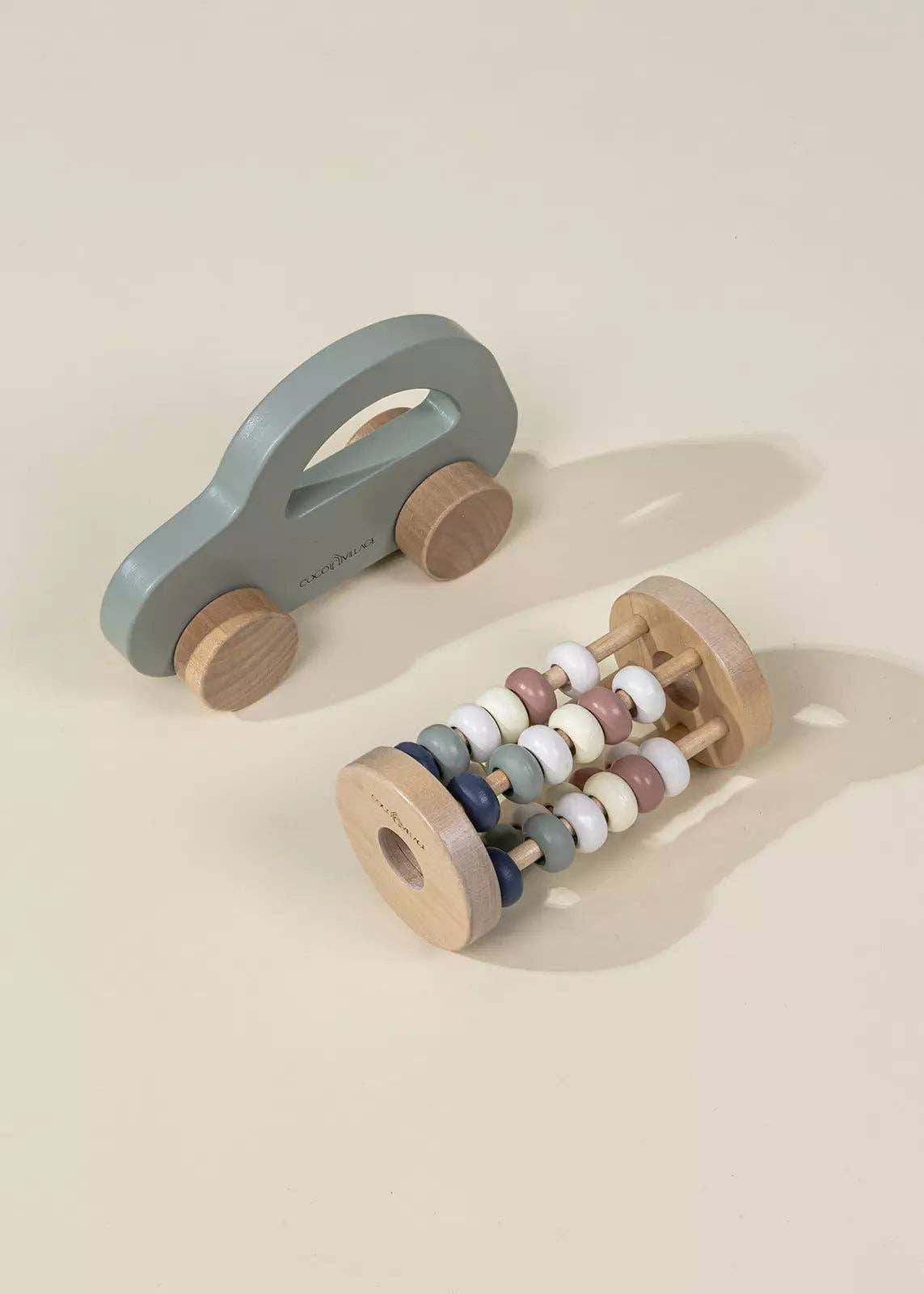 Wooden Baby Toy Gift Set — Abacus & Car