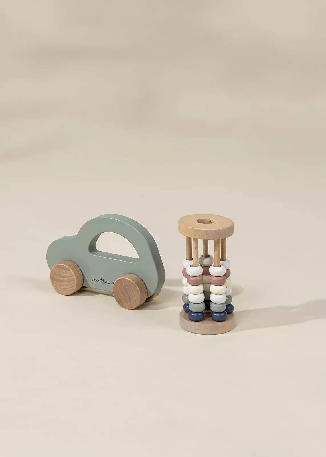Wooden Baby Toy Gift Set — Abacus & Car