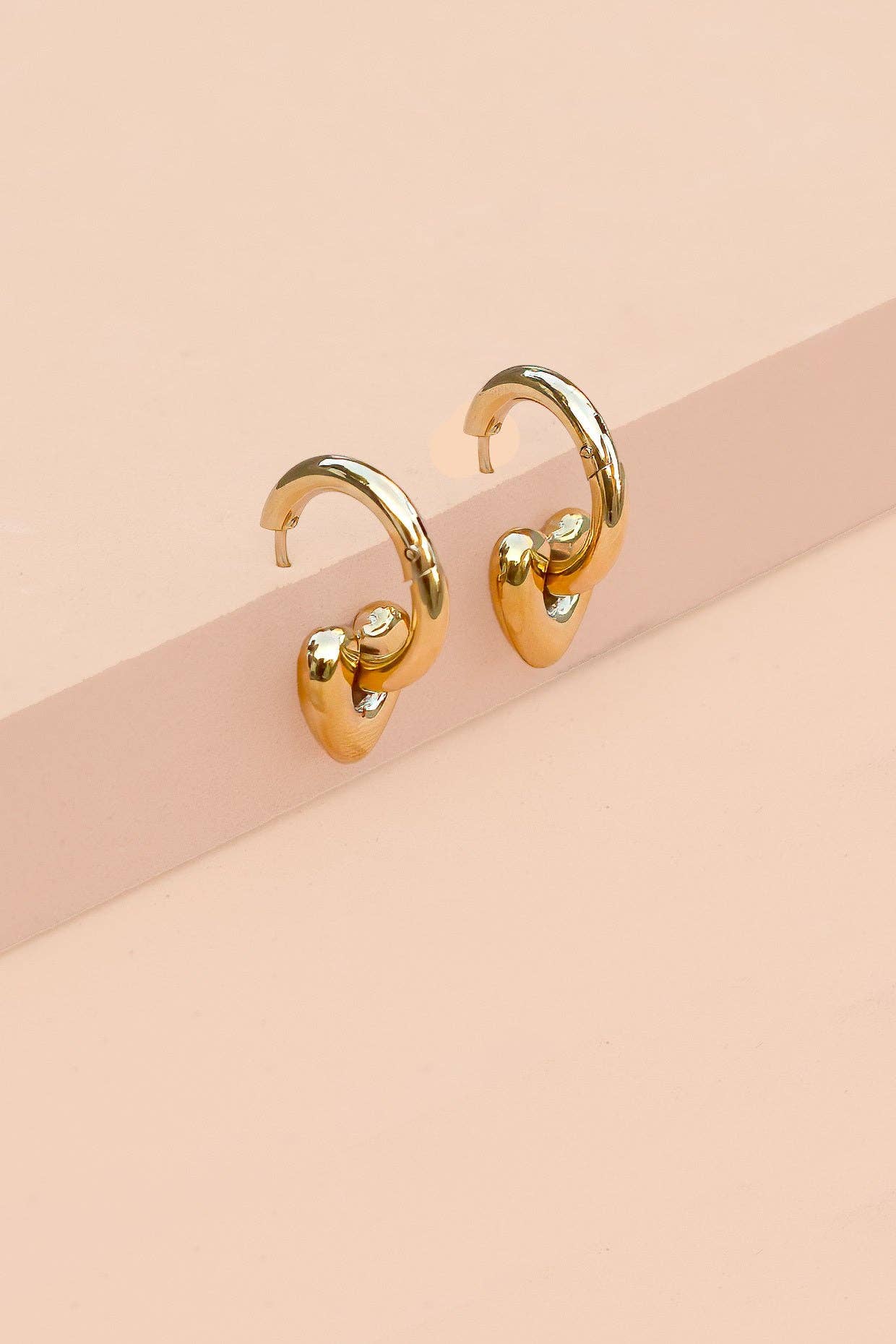 Skip a Beat Hoop Earrings in Stainless Steel