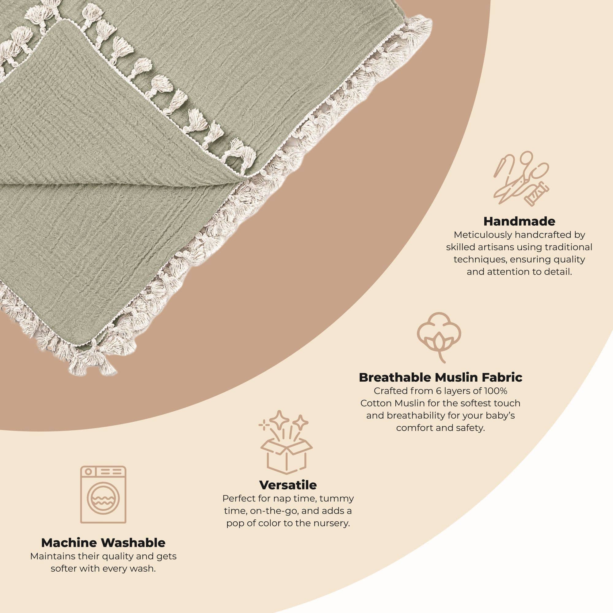 6-Layer Muslin Blanket in Fern