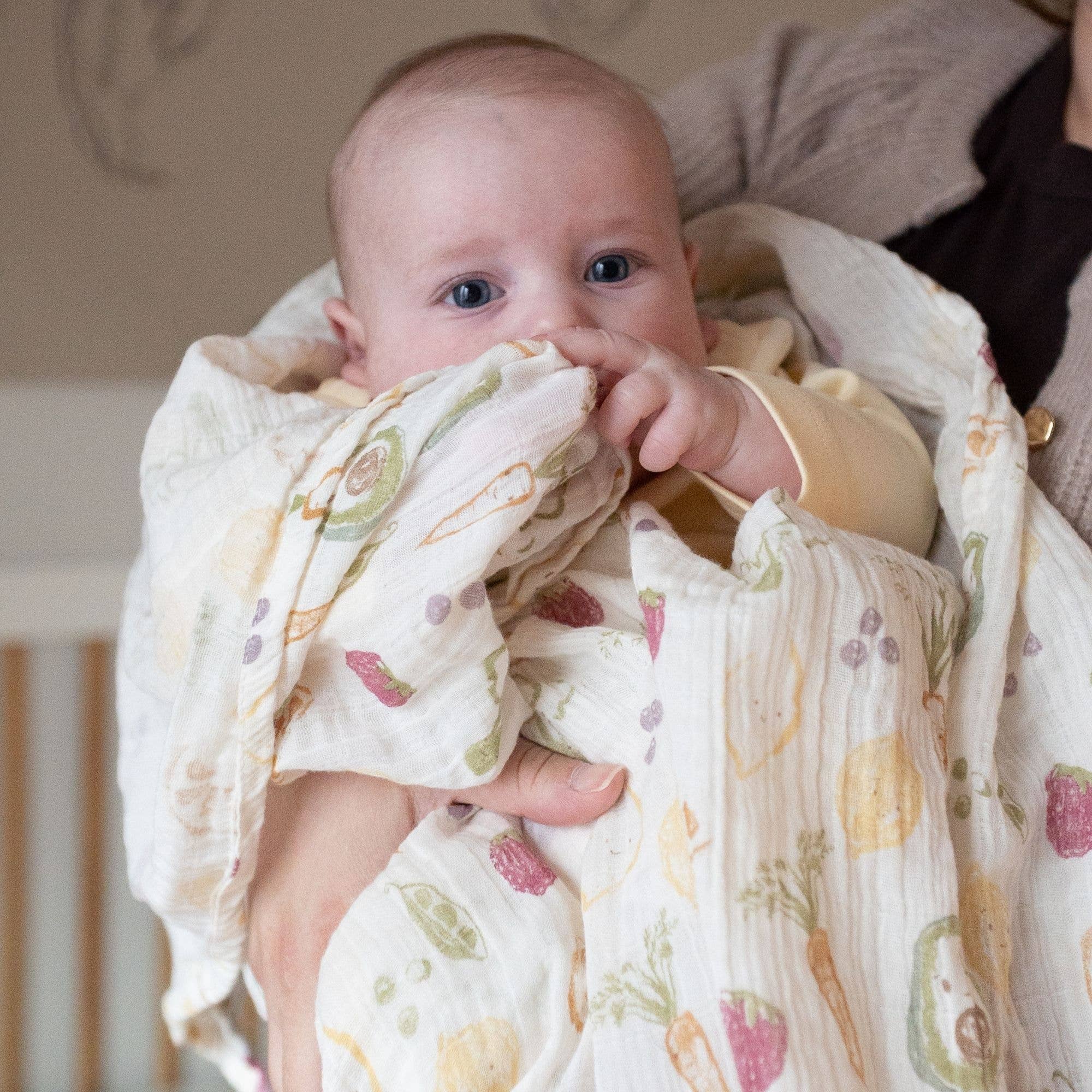 Clementine Cotton Muslin Swaddle Blanket Set of 3