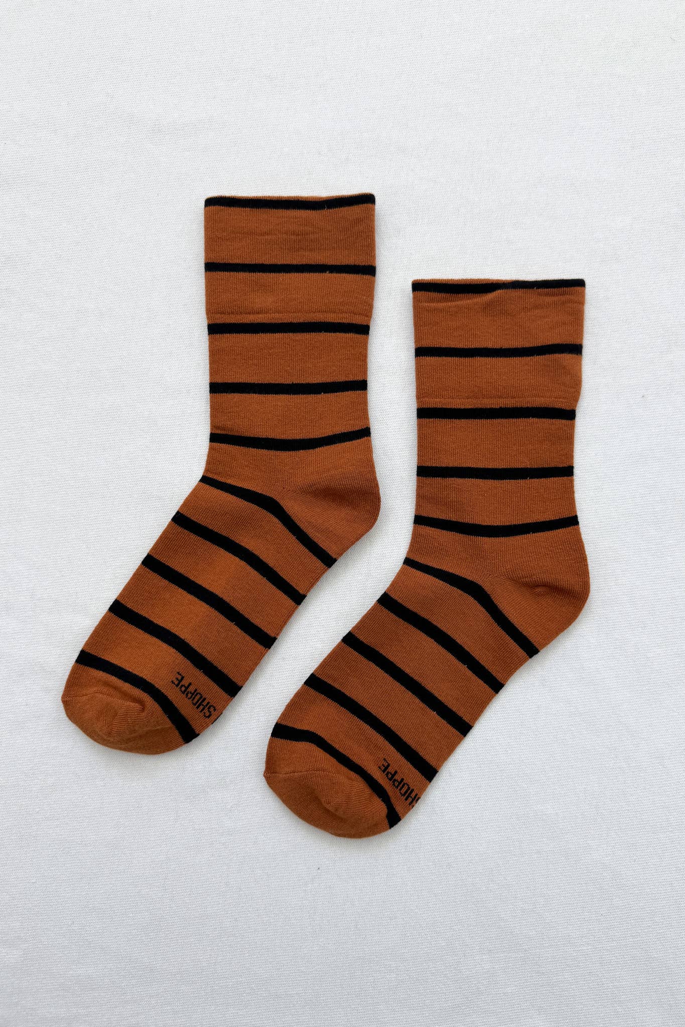 Wally Socks: Wide/Grey Stripe