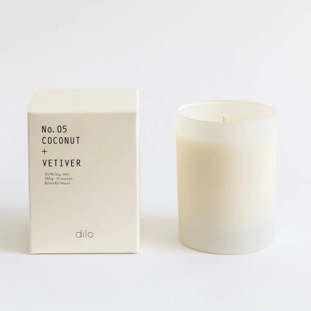 Dilo Shades Collection Candle – Coconut + Vetiver