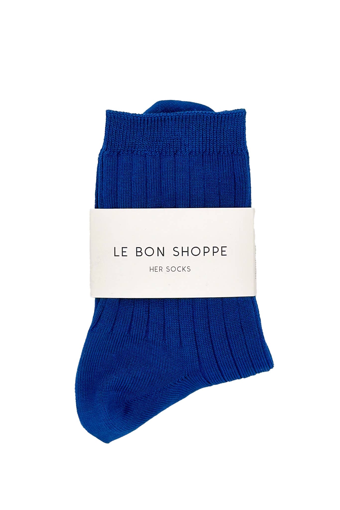 Ribbed Mercerized Cotton Socks in Pesto Green