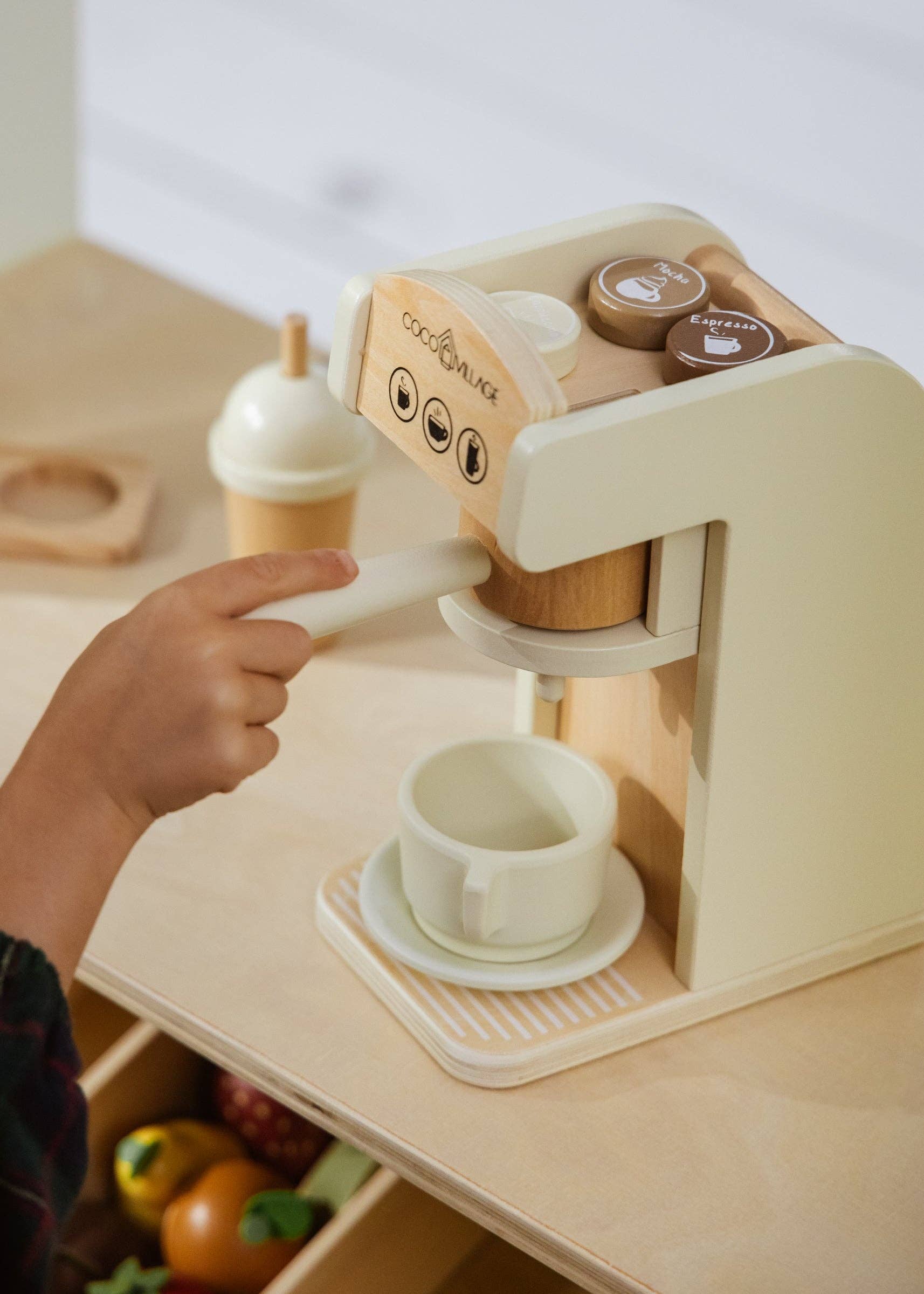 Wooden Coffee Maker Play Set