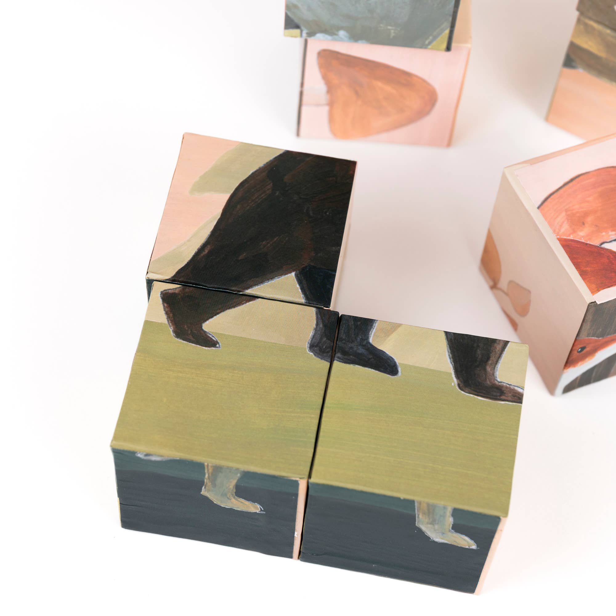 Forest Animal Puzzle Cube Set
