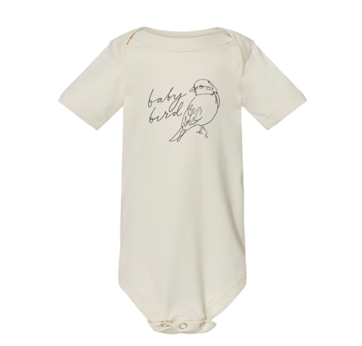 Baby Bird Onesie 0-3M Natural