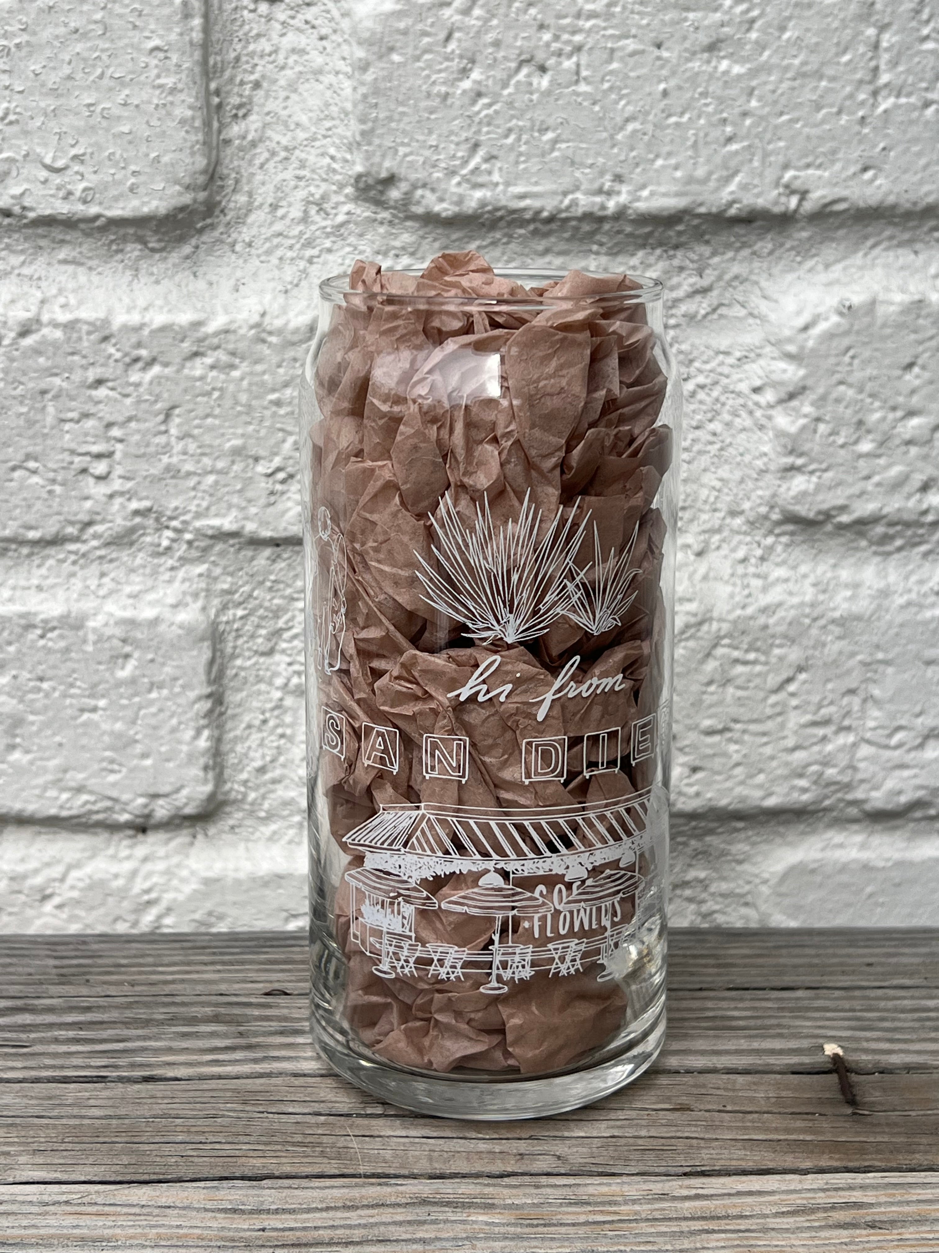 Hi From San Diego Soda Glass Tumbler