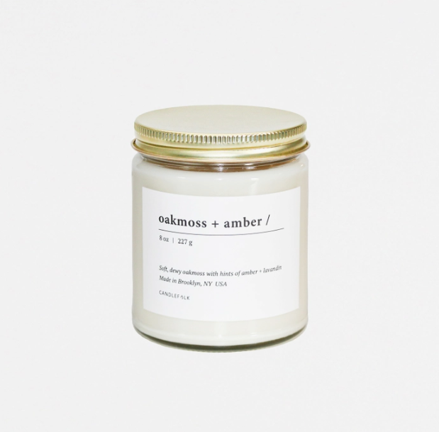 CF: oakmoss & amber - 8 oz soy candle