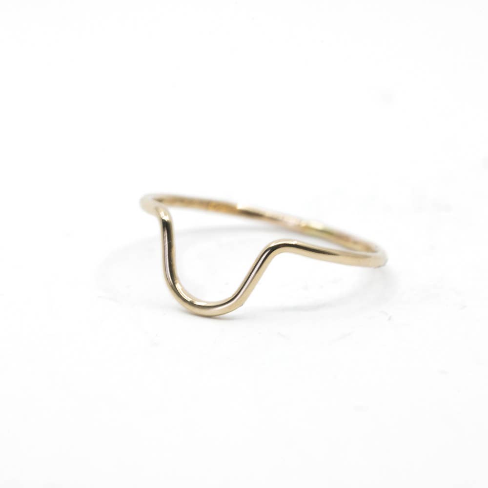 Curved Gold-Filled Stacking Ring