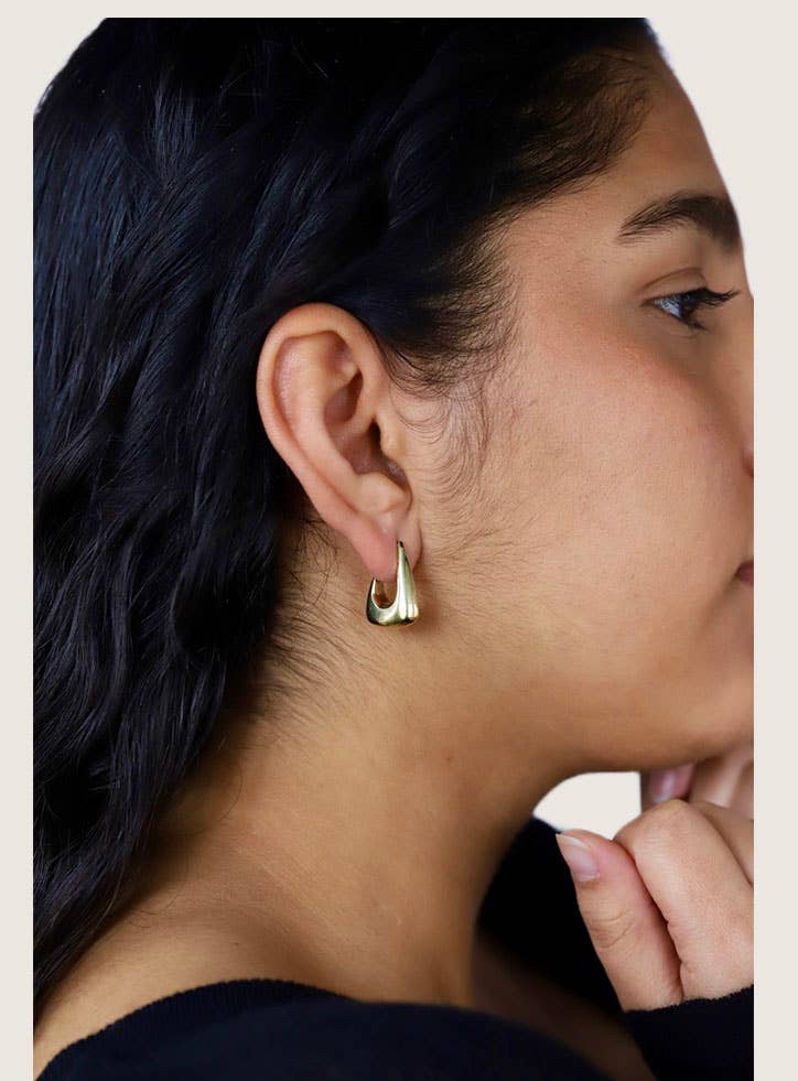 Olana Brass Hoop Earrings