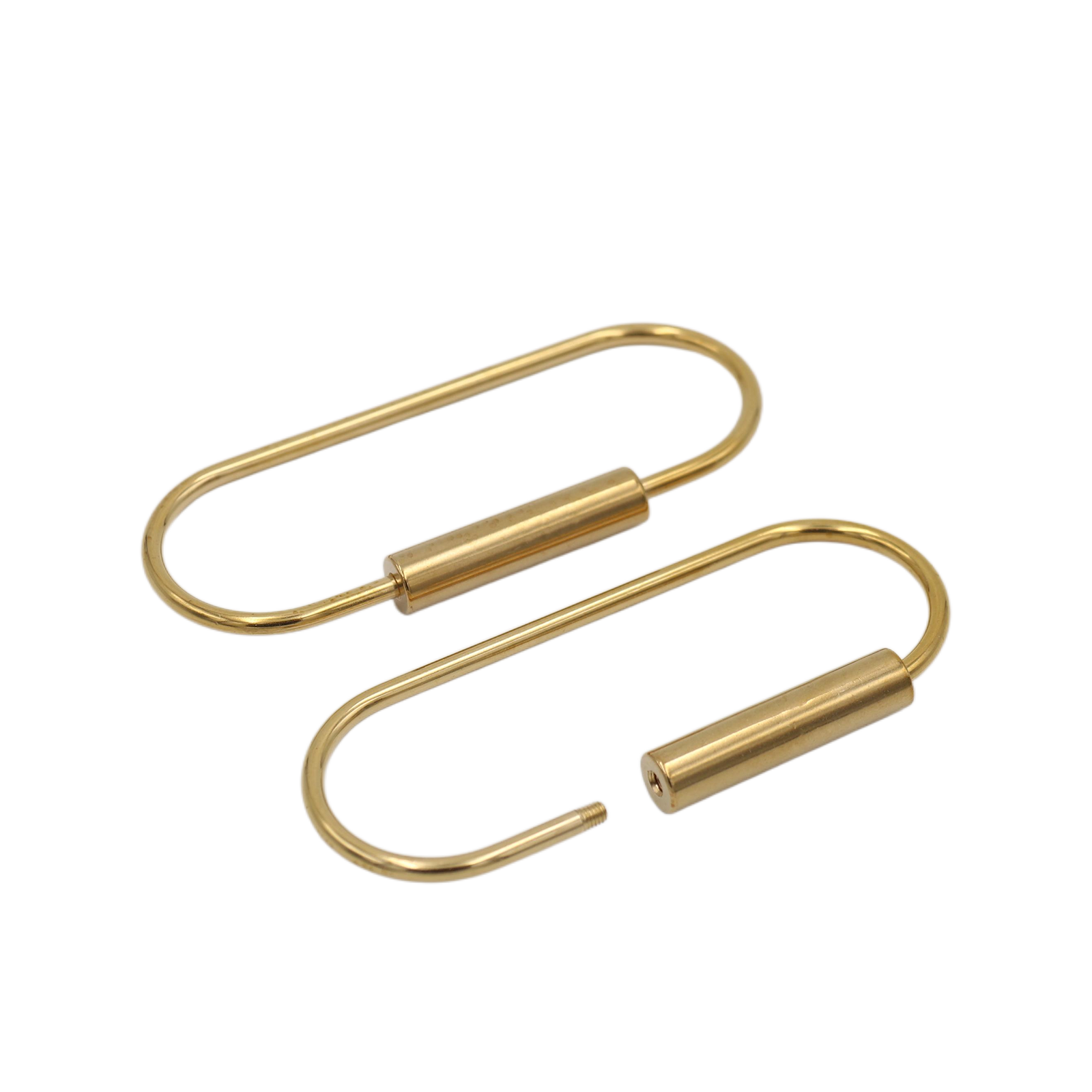Brass D-Ring Keychain with Screw Closure