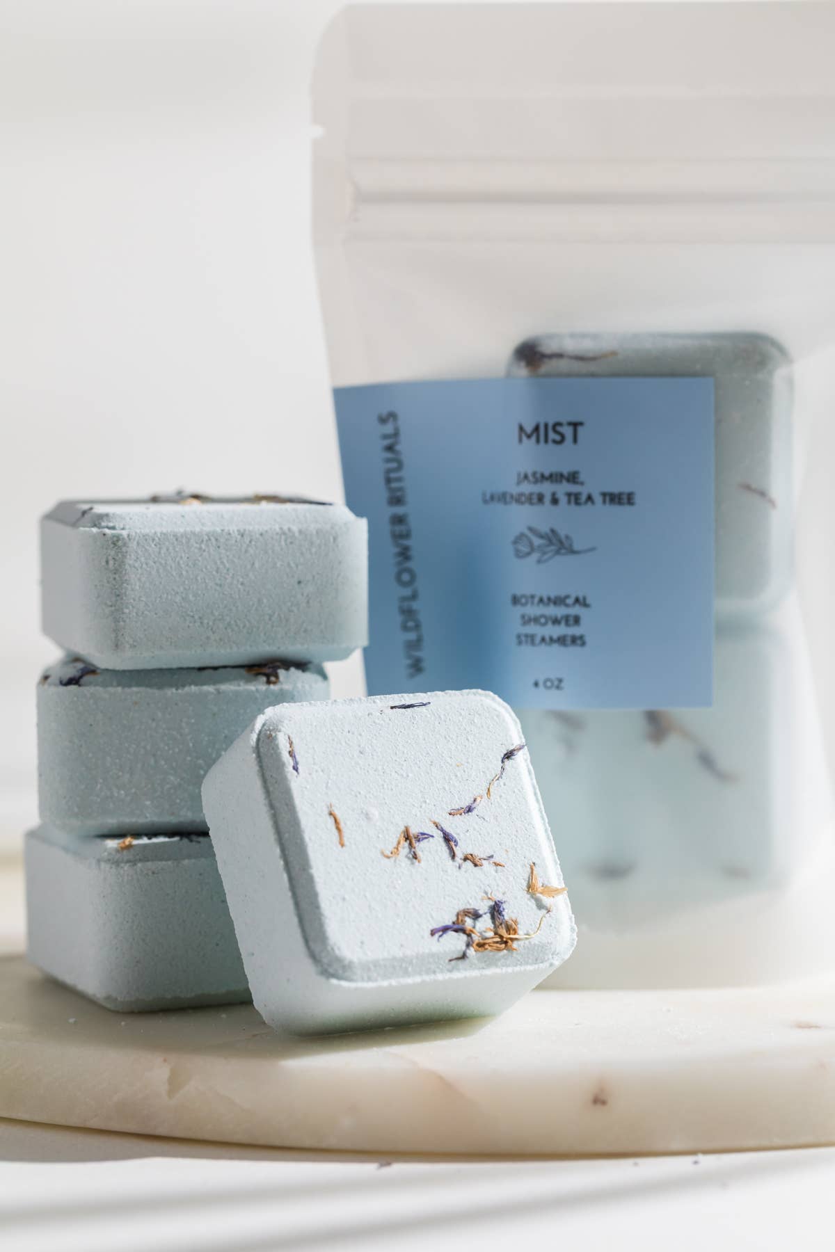 Mist Botanical Shower Steamers – Jasmine, Lavender & Tea Tree