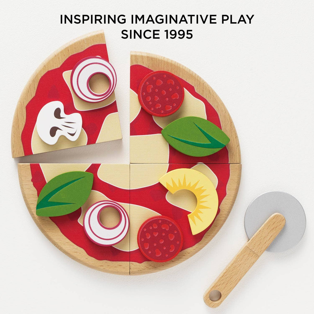 Pizza & Toppings with Slice Cutter