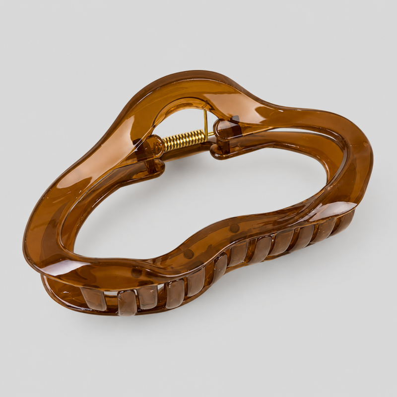 Cloud Shape Large Jelly Acrylic Hair Claw Clip – Olive