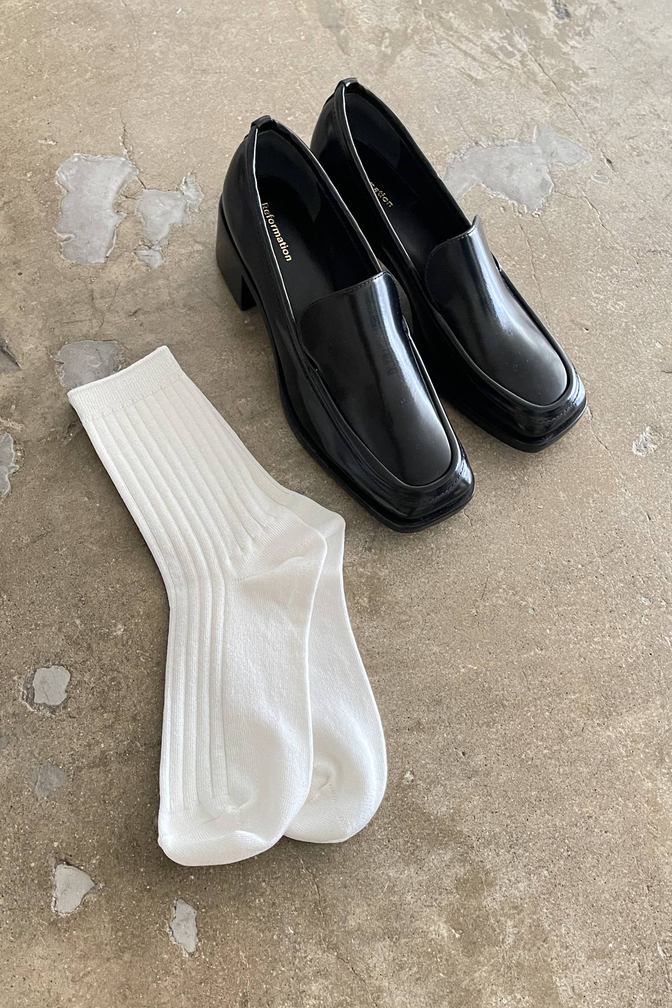 Ribbed Mercerized Cotton Socks in Pesto Green
