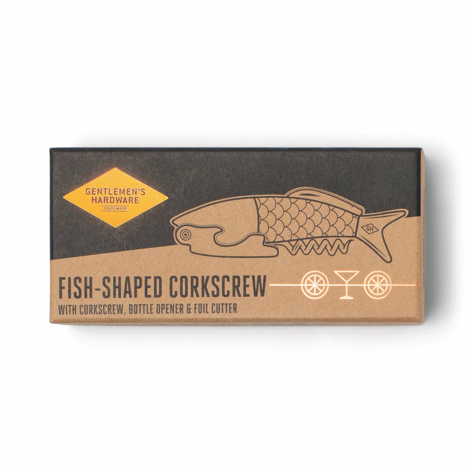 Gentlemen's Hardware Fish-Shaped Waiter's Corkscrew